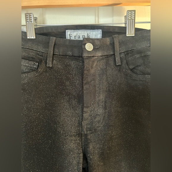 Frank & Eileen Sligo Skinny Jean Gold Glitter Wax Size 28 NWOT - Picture 9 of 16